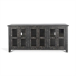 Rena TV Media Entertainment Console with Shelves- 70 Inch Rustic Black
