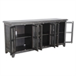Rena TV Media Entertainment Console with Shelves- 70 Inch Rustic Black