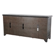 Rena TV Media Entertainment Console with Shelves- 70 Inch Rustic Black