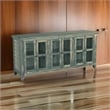 Rena TV Media Entertainment Console with Shelves- 70 Inch Rustic Green