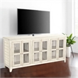 Rena TV Media Entertainment Console with Shelves- 70 Inch Rustic White