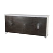 Rena TV Media Entertainment Console with Shelves- 70 Inch Rustic White