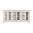 Rena TV Media Entertainment Console with Shelves- 70 Inch Rustic White