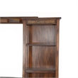 Odell TV Media Wall Entertainment Console with Shelves- Brown 108 Inch