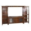 Odell TV Media Wall Entertainment Console with Shelves- Brown 108 Inch
