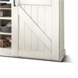 Orso TV Media Entertainment Console Wall w Barn Doors White 109 Inch