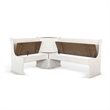 Sime 4pc Corner Breakfast Nook Set - Dining Table with 3 Benches