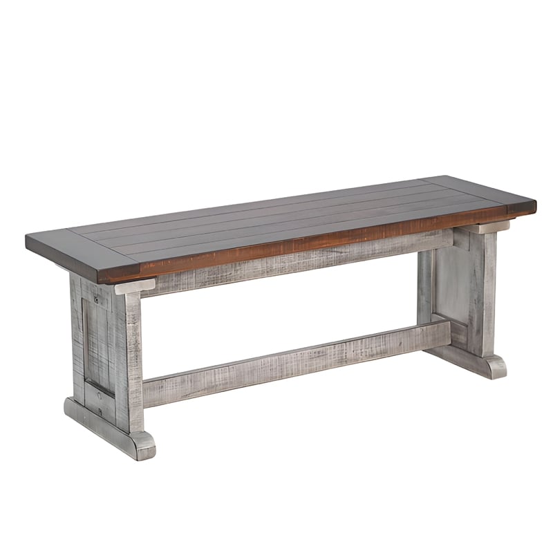 Camie 4pc Corner Breakfast Nook Set- Gray Brown Dining Table and Bench