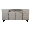 Zeka TV Media Entertainment Console- Fluted Doors- Light Gray 72 Inch