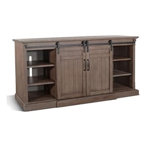 Yael TV Media Entertainment Console-Barn Doors-78 Inch Brown