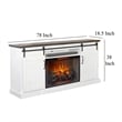 Orso TV Media Entertainment Console-Barn Doors-78 Inch White