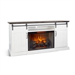 Orso TV Media Entertainment Console-Barn Doors-78 Inch White