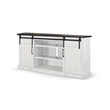 Orso TV Media Entertainment Console-Barn Doors-78 Inch White