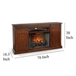 Reggie TV Media Entertainment Console-2 Barn Doors-78 Inch Brown