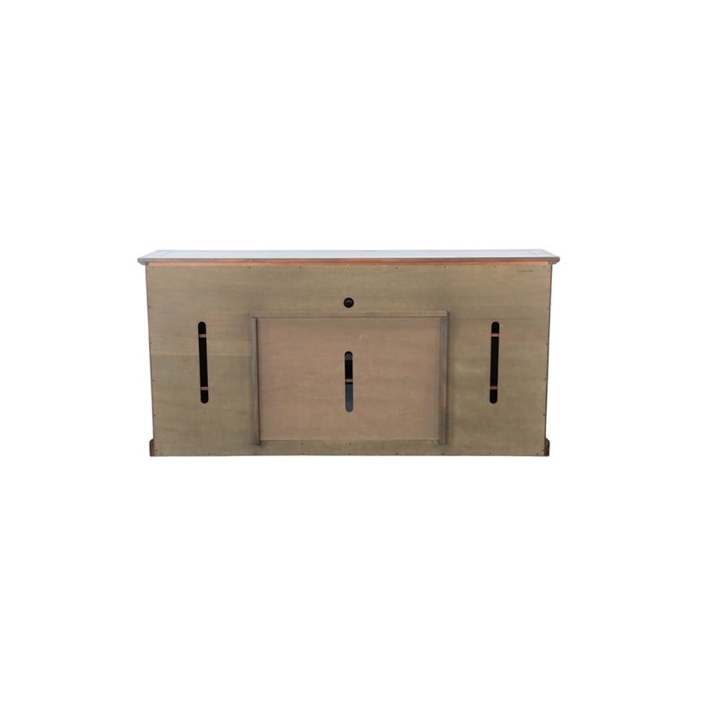 Reggie TV Media Entertainment Console-2 Barn Doors-78 Inch Brown