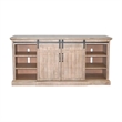 Desy TV Media Entertainment Console-Barn Doors-78 Inch Brown