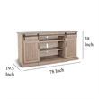 Desy TV Media Entertainment Console-Barn Doors-78 Inch Brown