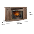 Lio TV Media Entertainment Console- Slate Inlay Taupe Brown 72 Inch