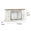 Lio TV Media Entertainment Console- Slate Inlay White Brown 72 Inch