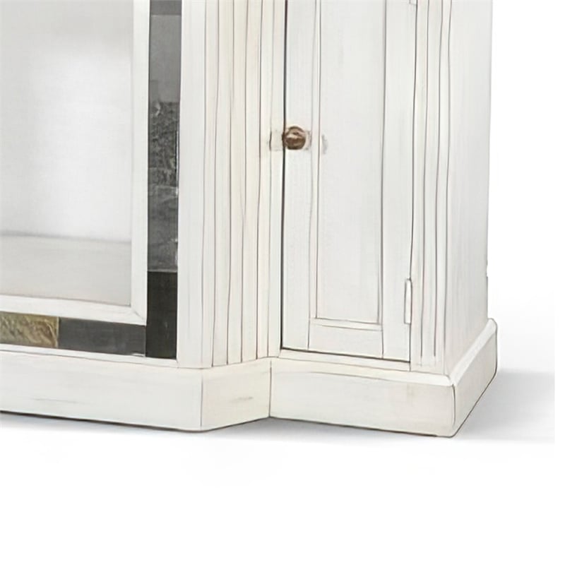 Lio TV Media Entertainment Console- Slate Inlay White Brown 72 Inch