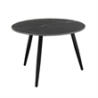 Lyra 3pc Occasional Coffee Table Set- Nesting Black Stone Top- Black