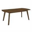 Indy 3 Piece Coffee and End Table Set- Angled Legs- Walnut Brown Solid Wood