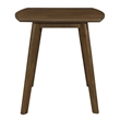 Indy 3 Piece Coffee and End Table Set- Angled Legs- Walnut Brown Solid Wood