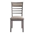 Owen 5 Piece Dining Set with Table and 4 Chairs- Brown Polyester- Gray Wood
