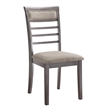 Owen 5 Piece Dining Set with Table and 4 Chairs- Brown Polyester- Gray Wood