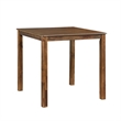Tori 5 Piece Counter Height Dining Set- Square Table and 4 Chairs- Brown
