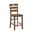 Tori 5 Piece Counter Height Dining Set- Square Table and 4 Chairs- Brown