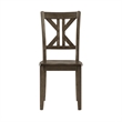 Ivy 5 Piece Dining Set- Square Top Table- 4 X Back Chairs- Brown Solid Wood