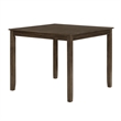Ivy 5 Piece Dining Set- Square Top Table- 4 X Back Chairs- Brown Solid Wood