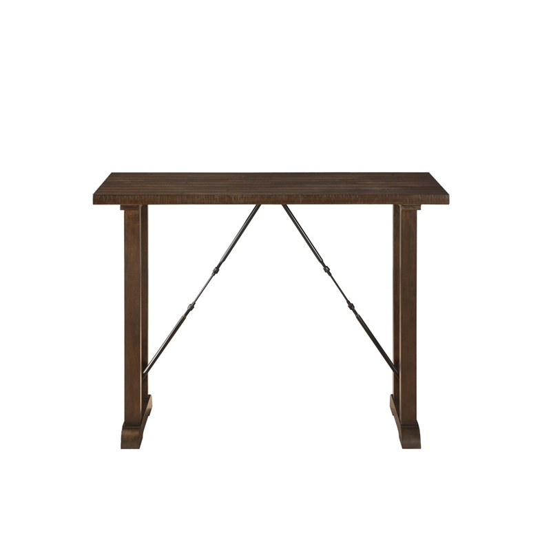 Neil 3 Piece Counter Height Set- 1 Table- 2 Stools- Cherry Brown Solid Wood