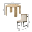 Bowny Dining Table Set with 4 Chairs- Round Top- Oak Brown Finish- Wood