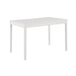 Lav 5 Piece Dining Table and 4 Chair Set- Open Backs- White Solid Wood