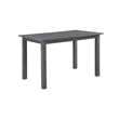 Lisle 5 Piece Extendable Dining Table and 4 Crossback Chair Set- Gray Wood