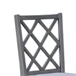 Lisle 5 Piece Extendable Dining Table and 4 Crossback Chair Set- Gray Wood