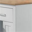 Lon 3pc Counter Height Dining Table and Saddle Stool Set- White- Oak