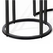 Flint 2 Piece Nesting Table Set- Dark Brown Mahogany- Black Metal Base
