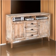 Rany TV Console- 60Wx36H Light Brown Mahogany- 5 Shelves- 3 Drawers