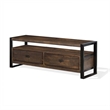 Flint TV Media Console- 3 Drawers- 2 Shelves- Dark Brown Wood- 64 Inch