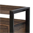 Flint TV Media Console- 3 Drawers- 2 Shelves- Dark Brown Wood- 64 Inch