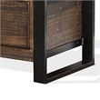 Flint TV Media Console- 3 Drawers- 2 Shelves- Dark Brown Wood- 64 Inch