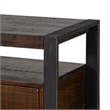 Flint TV Media Console- 3 Drawers- 2 Shelves- Dark Brown Wood- 78 Inch