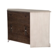 Sain Corner TV Media Console- 6 Shelf- 2 Glass Door 55 Inch Taupe Wood