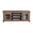 Anva TV Media Console- Shelves- Doors- Light Brown Mahogany- 64 Inch