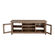 Anva TV Media Console- Shelves- Doors- Light Brown Mahogany- 64 Inch