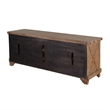 Anva TV Media Console- Shelves- Doors- Light Brown Mahogany- 64 Inch