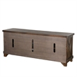 Anva TV Media Console- Shelves- Doors- Dark Brown Mahogany- 64 Inch
